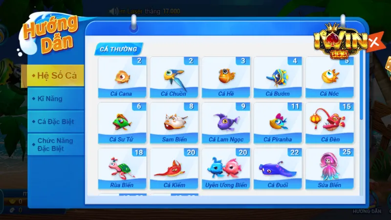 Hướng dẫn cách chơi săn cá đổi thưởng tại cổng game Iwin